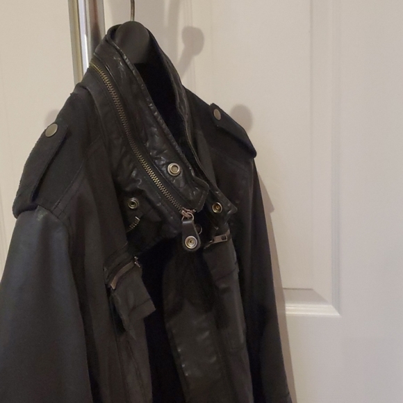 Diesel Military Jacket with Leather Accents - Picture 4 of 4